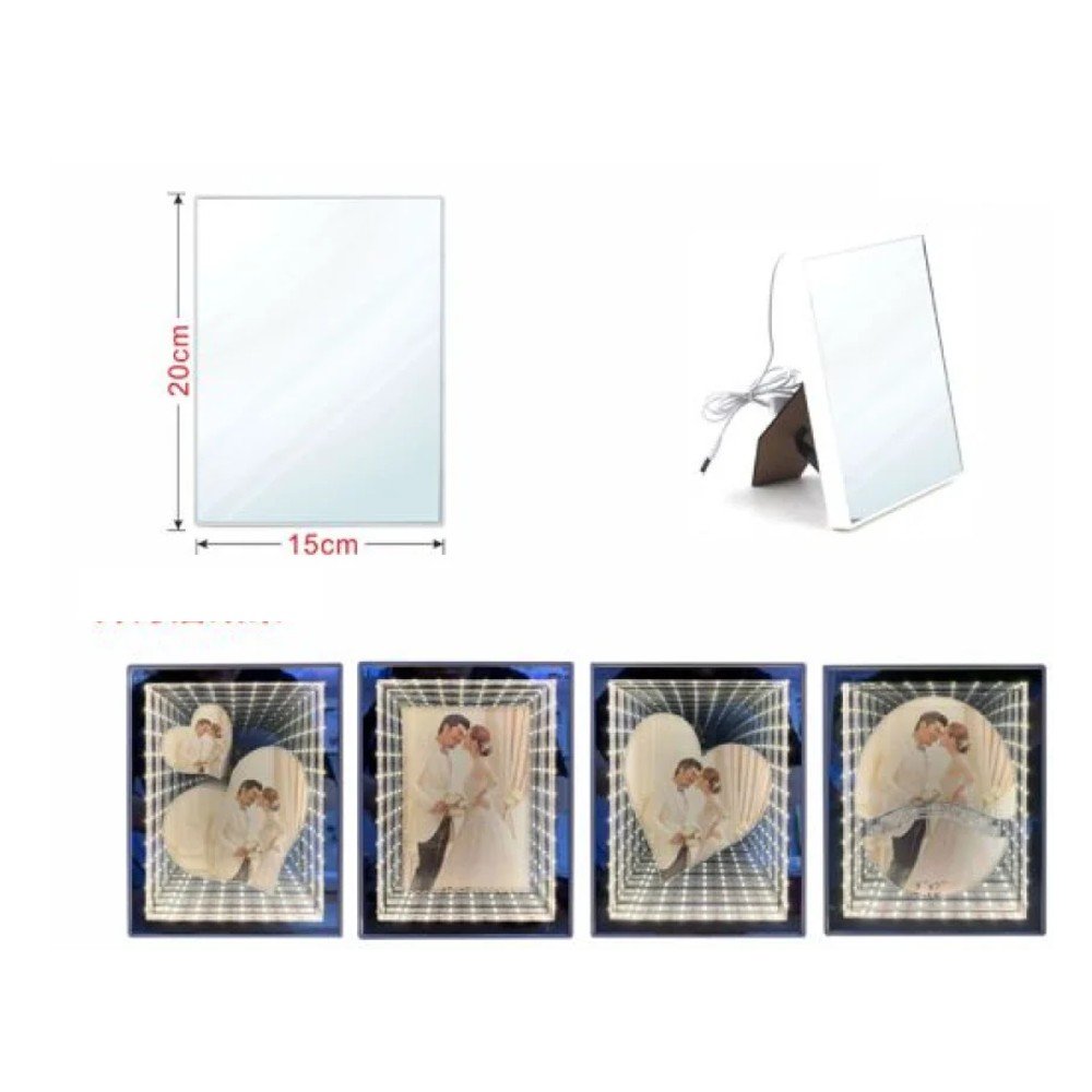 Espejo 3D LED USB 15 x 20 cm 15 x 20 cm por mayor en Chile