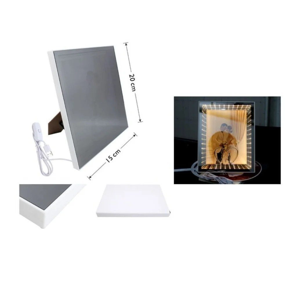 Espejo 3D LED USB 15 x 20 cm 15 x 20 cm por mayor en Chile