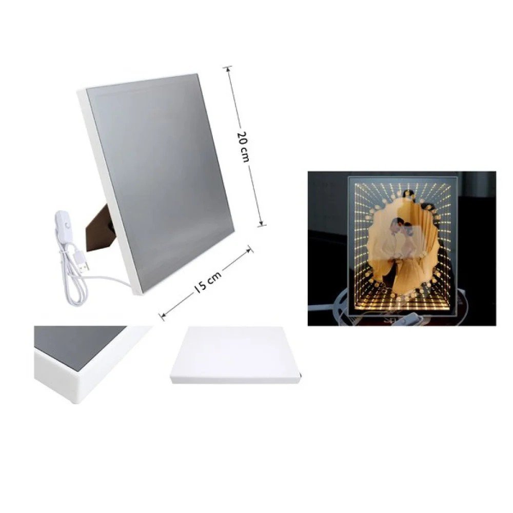 Espejo 3D LED USB 15 x 20 cm 15 x 20 cm por mayor en Chile