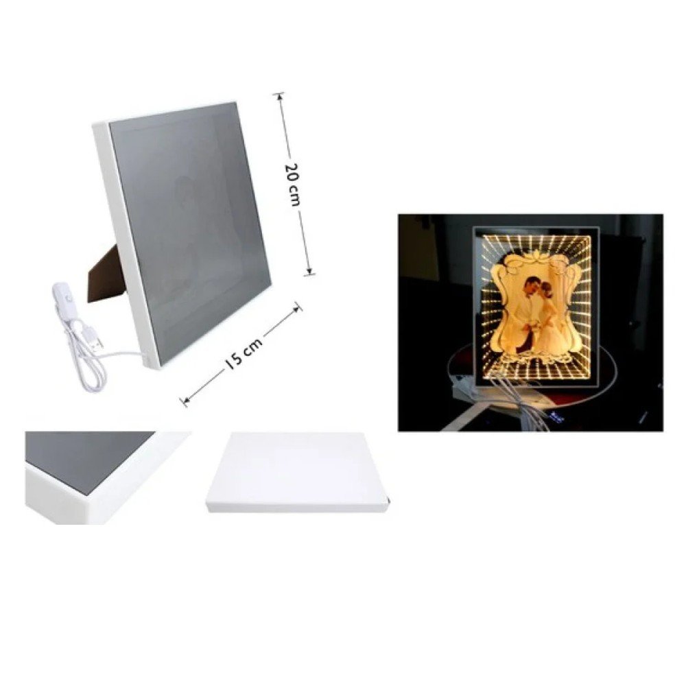 Espejo 3D LED USB 15 x 20 cm 15 x 20 cm por mayor en Chile