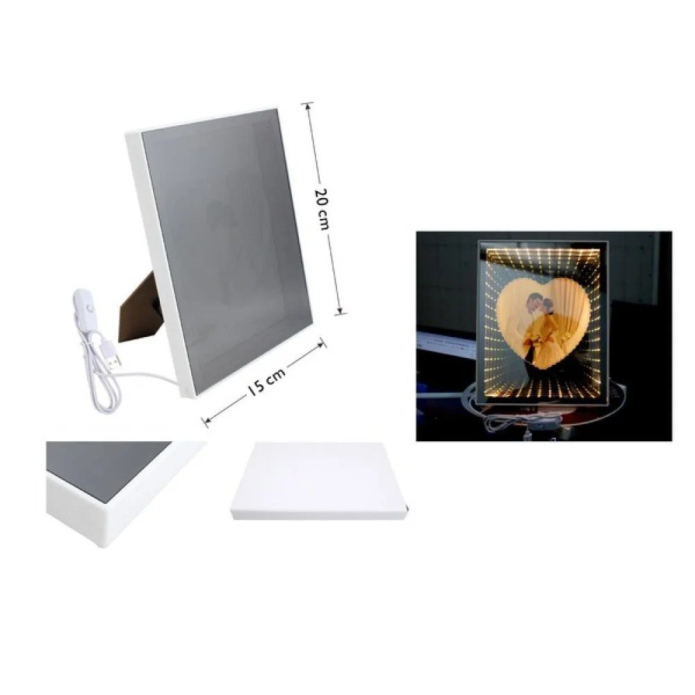 Espejo 3D LED USB 15 x 20 cm 15 x 20 cm por mayor en Chile