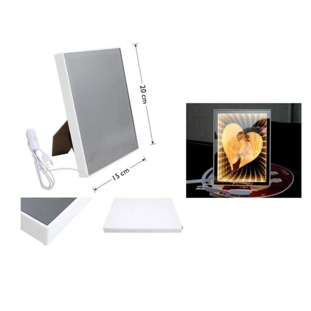 Espejo 3D LED USB 15 x 20 cm 15 x 20 cm por mayor en Chile