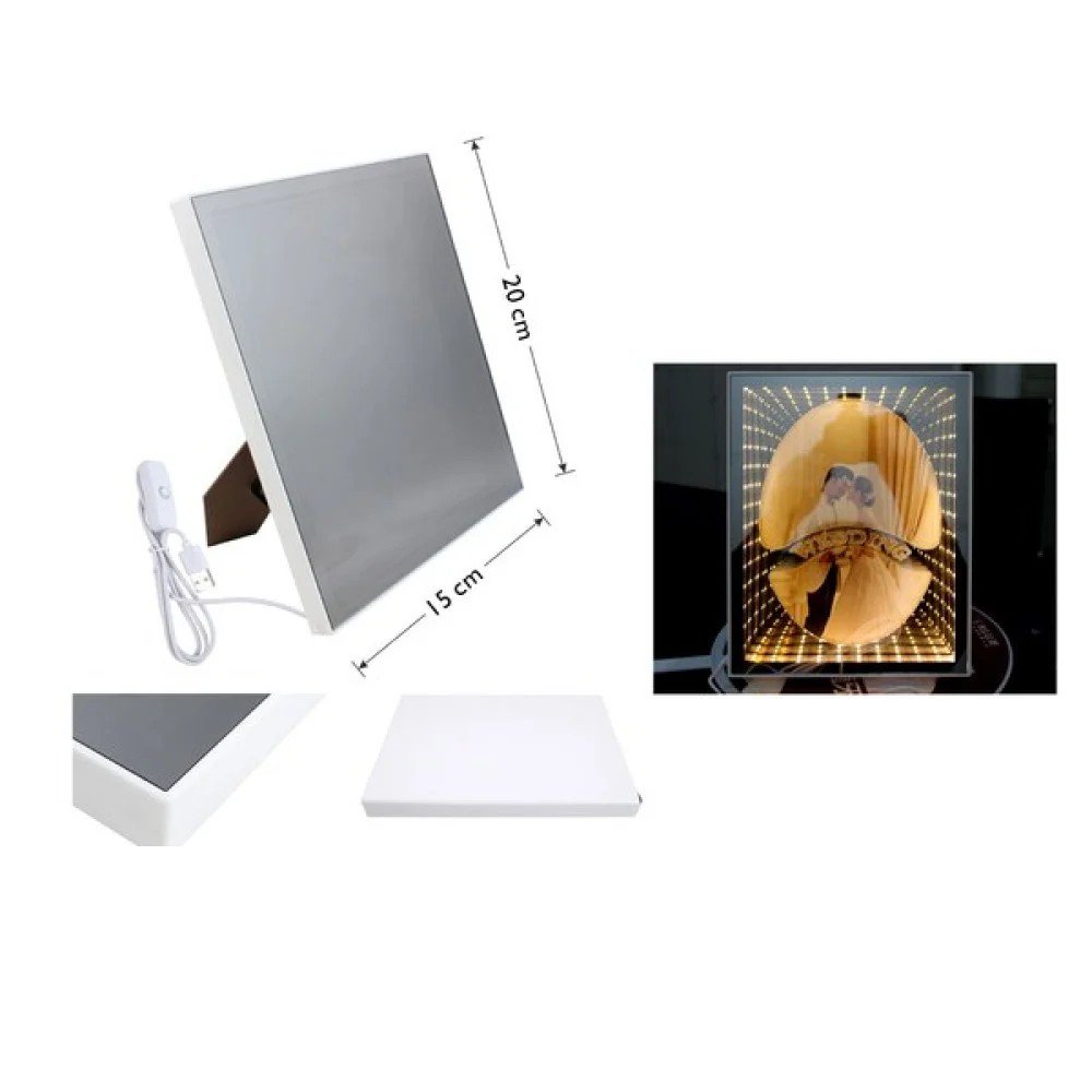 Espejo 3D LED USB 15 x 20 cm 15 x 20 cm por mayor en Chile