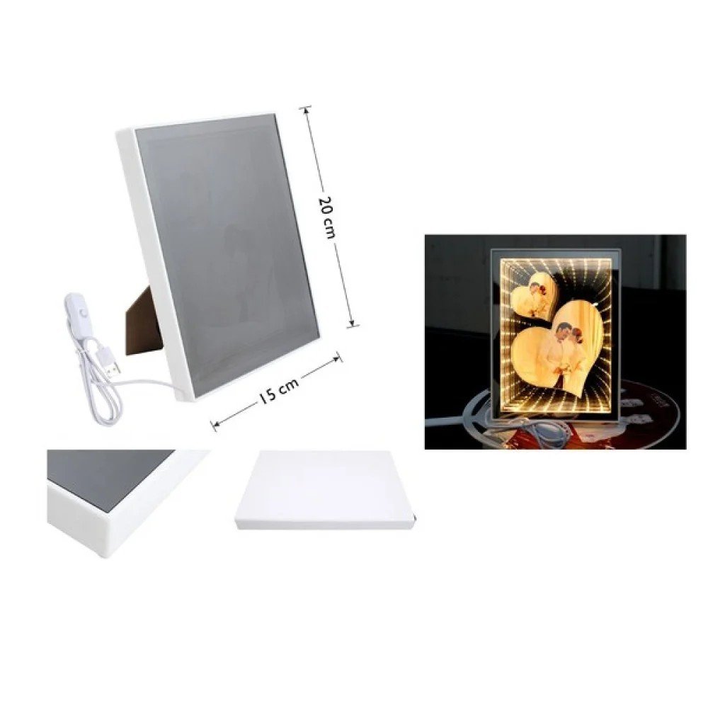 Espejo 3D LED USB 15 x 20 cm 15 x 20 cm por mayor en Chile