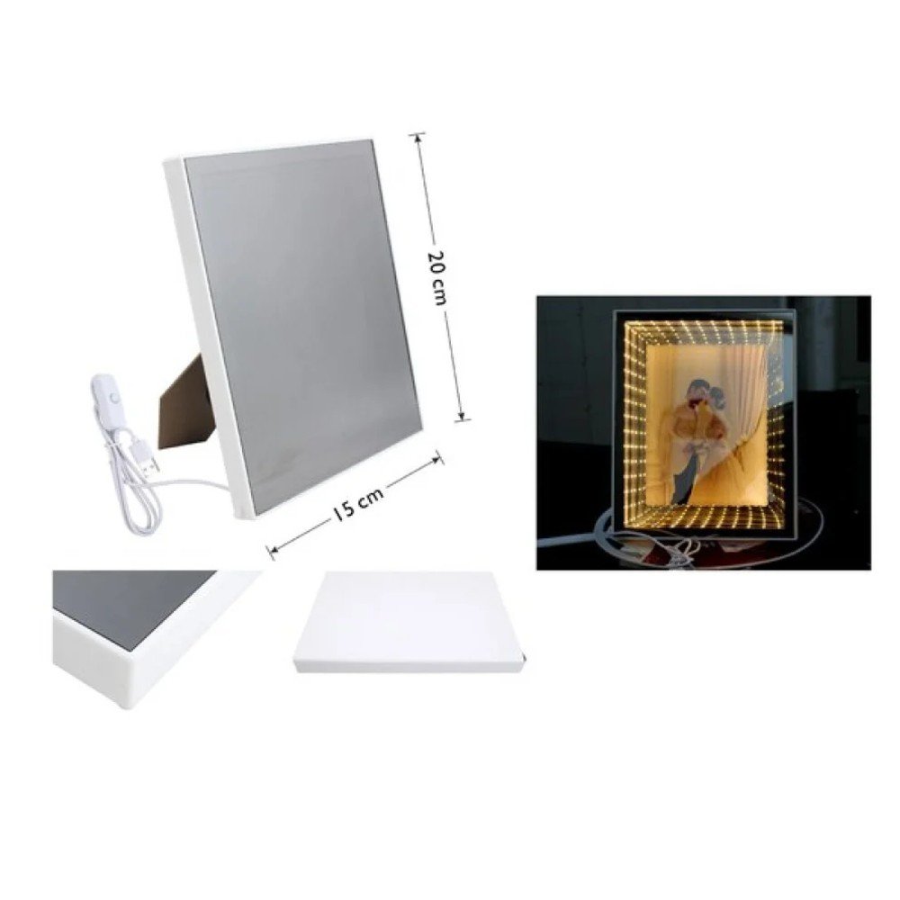Espejo 3D LED USB 15 x 20 cm 15 x 20 cm por mayor en Chile