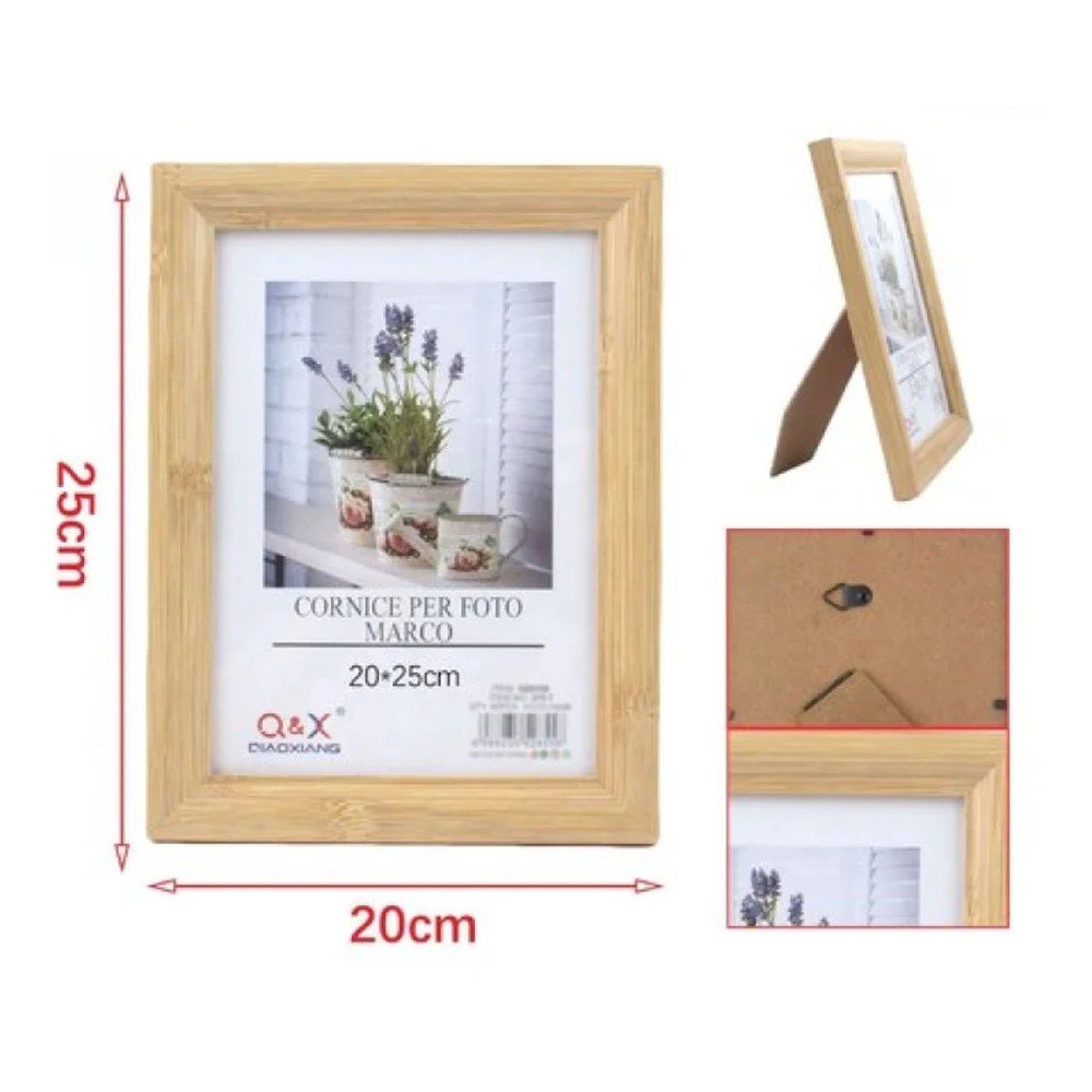 Marco de foto 20 x 25 cm Madera natural 20 x 25 cm por mayor en Chile